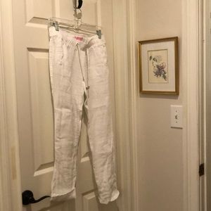 Lilly Pulitzer white linen pant small